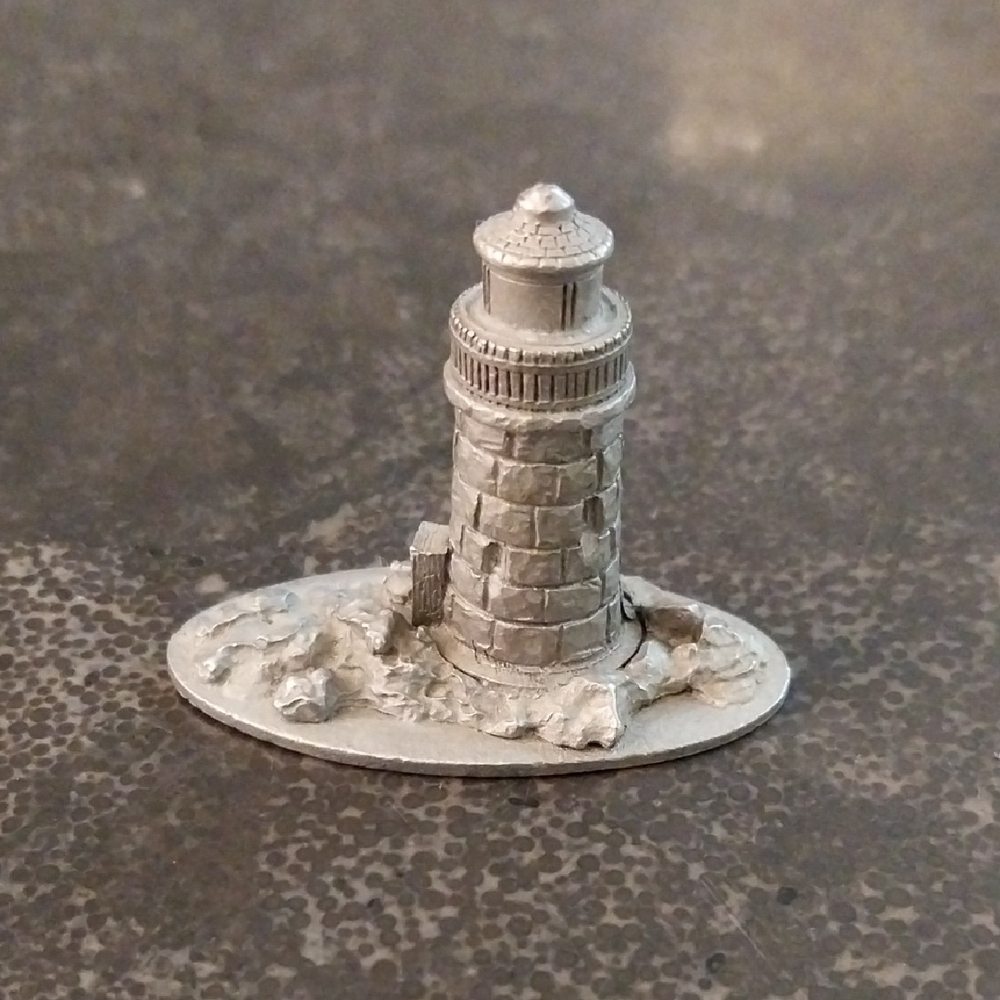 Vintage Pewter- 1979-S 702 Spoontiques -Miniature Metal Lighthouse Figurine -